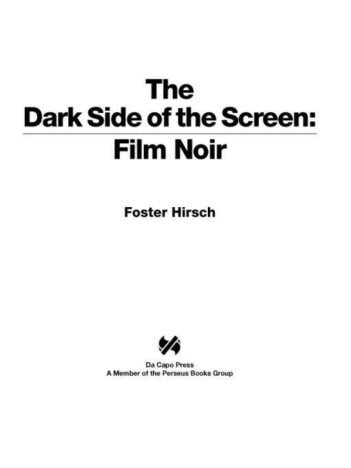 The Dark Side of the Screen: Film Noir