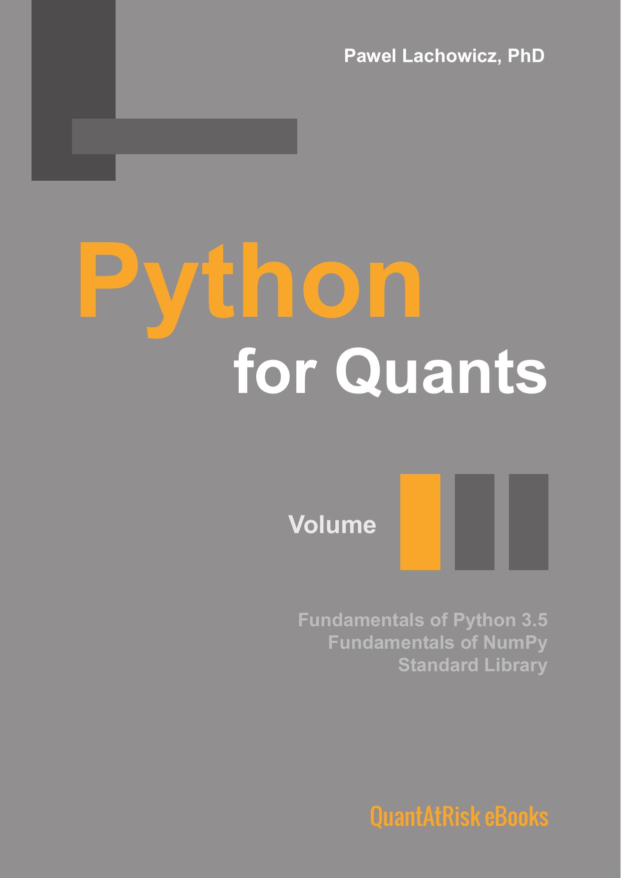 Python for Quants. Volume I.