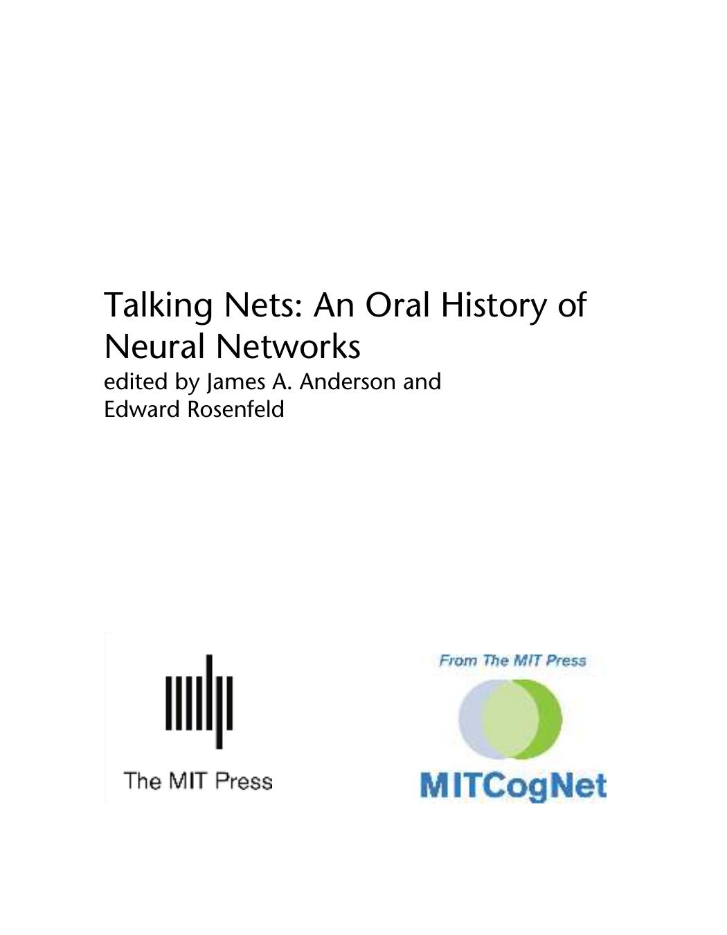 Talking Nets: An Oral History of Neural Networks