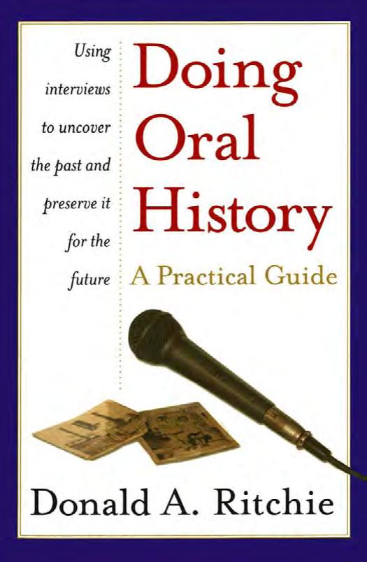 Doing Oral History: A Practical Guide