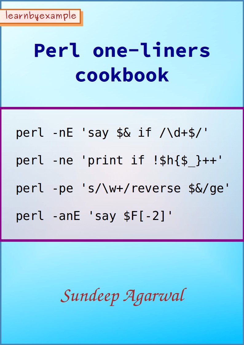 Perl one-liners cookbook