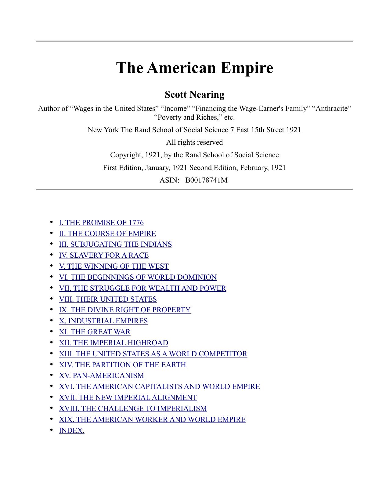 The American Empire