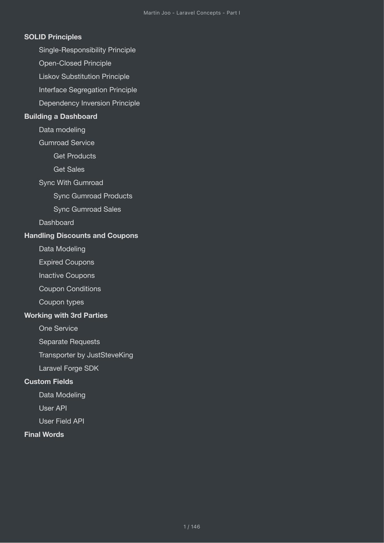 Laravel Concepts. Part I 2023