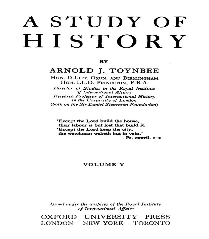 A Study of History, Vol. 5 - Disintegration of Civilizations