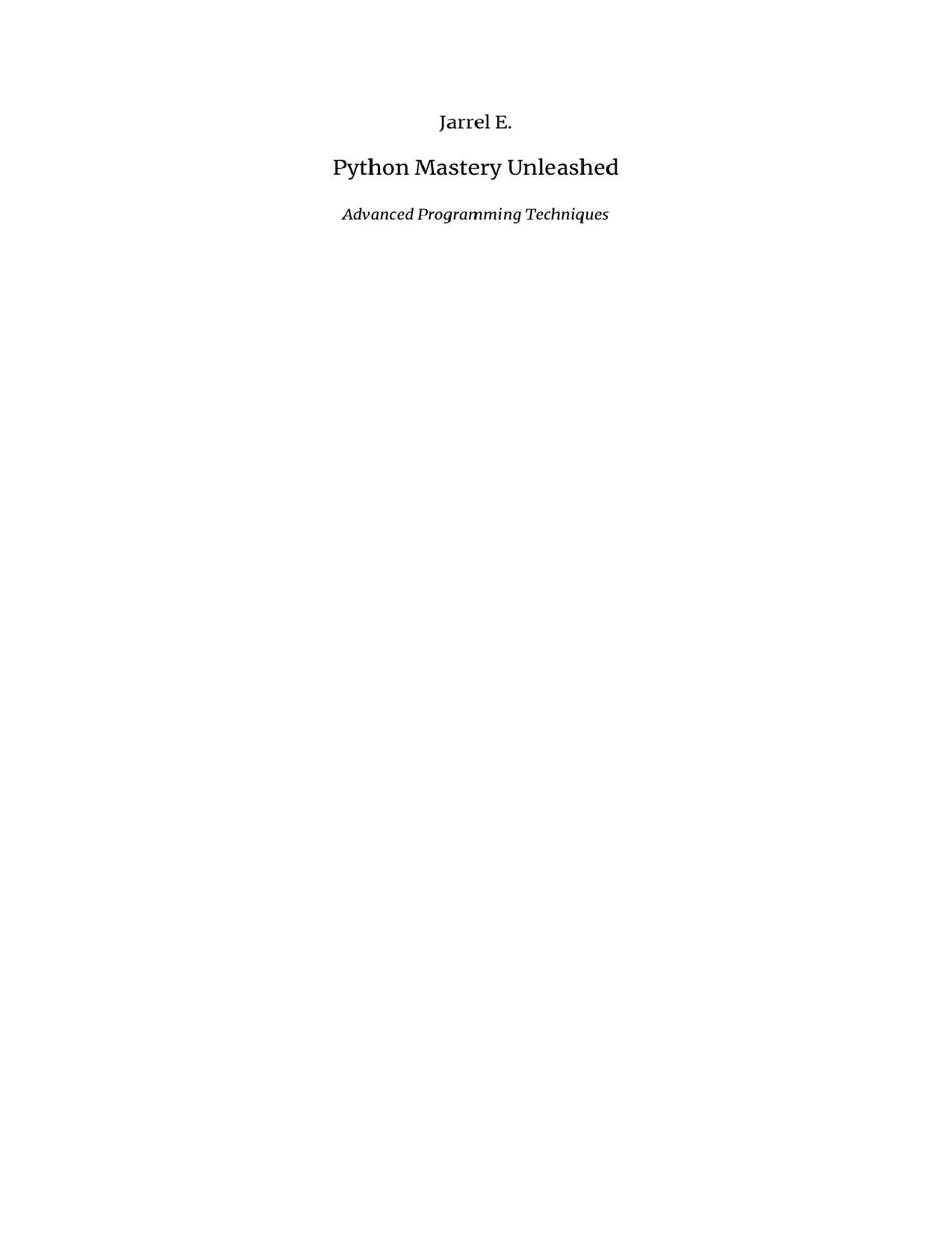 Python Mastery Unleashed