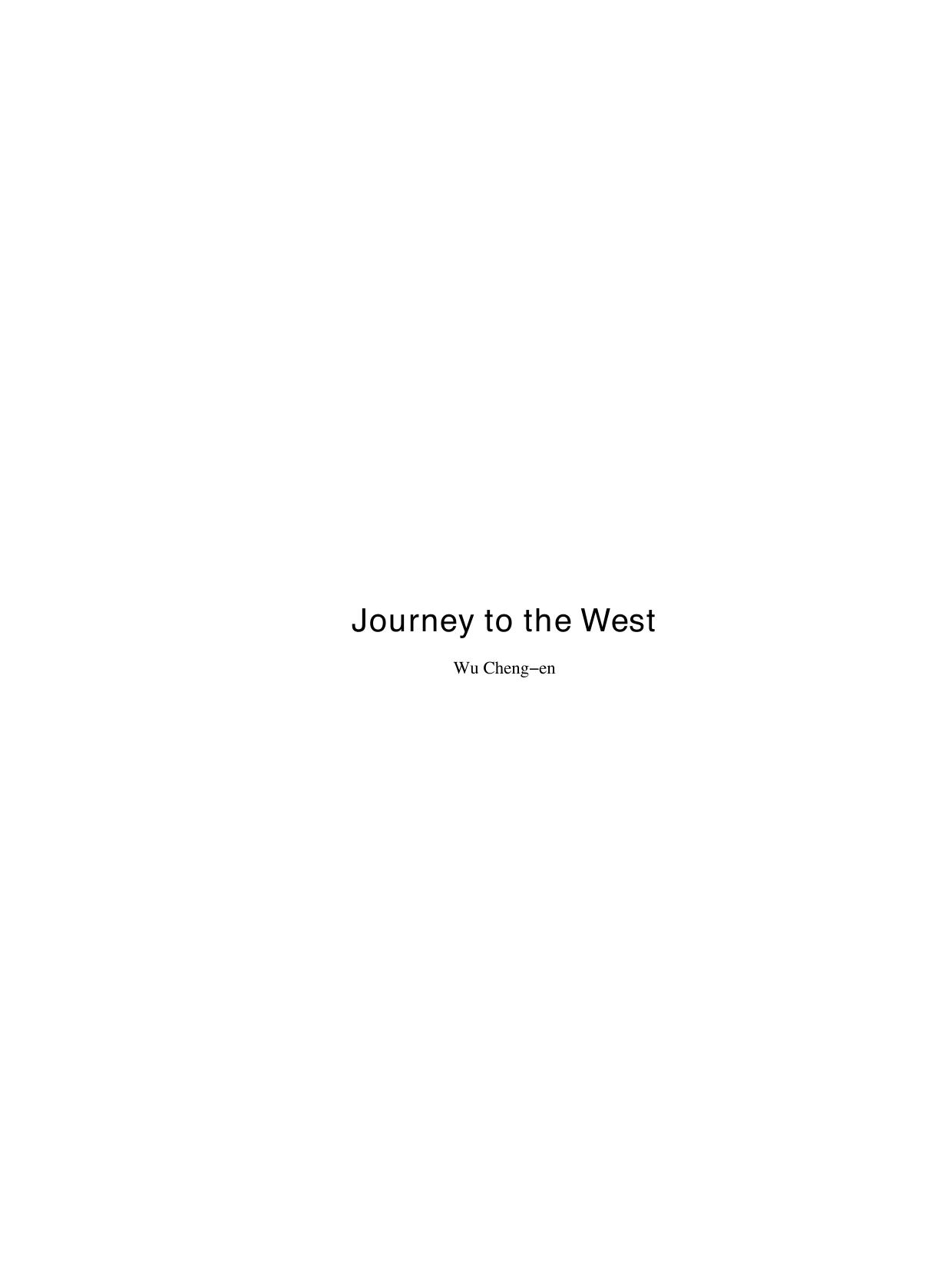 Journey to the West
