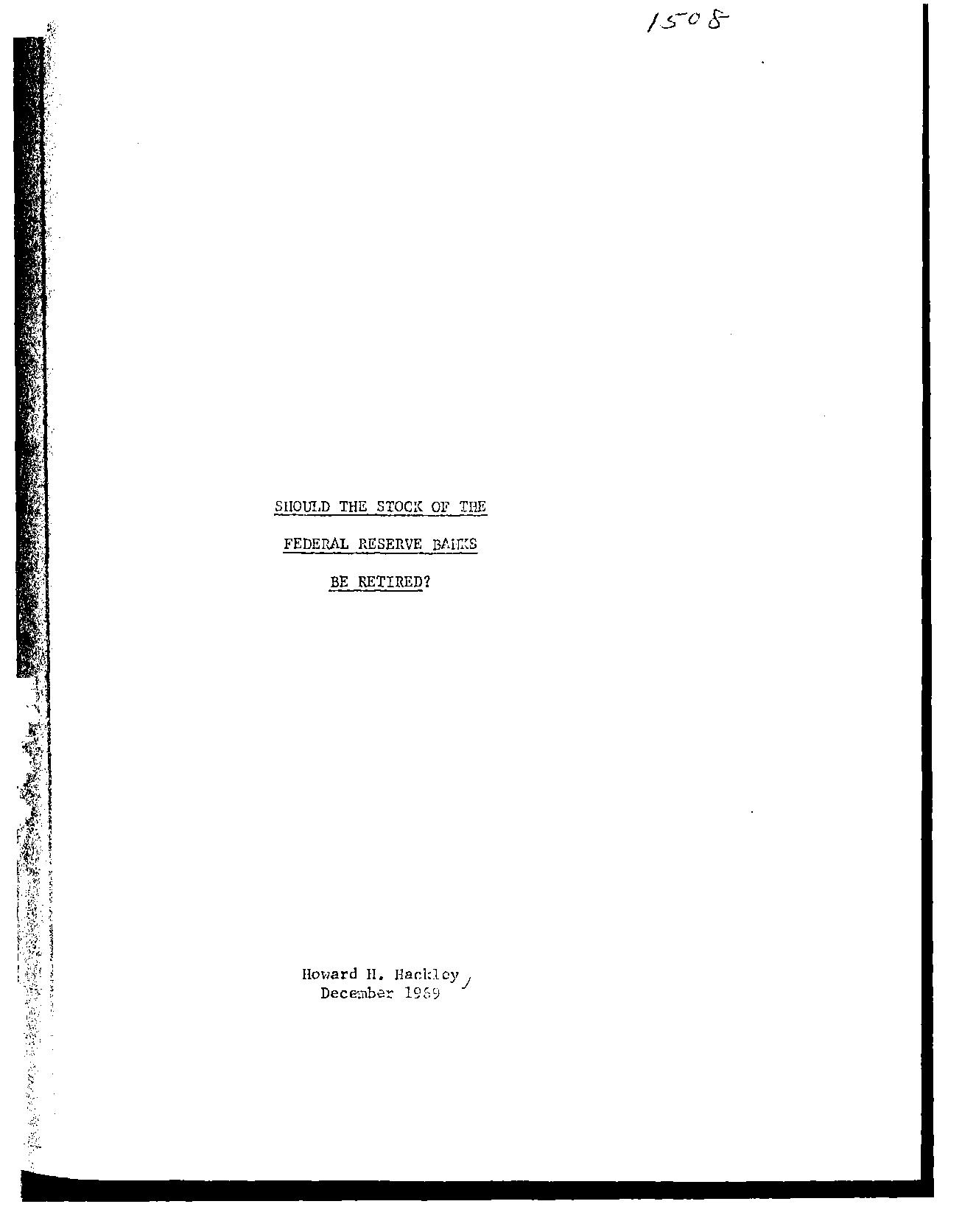 Hackley-1969.-Should-the-Stock-of-the-Federal-Reserve-Banks-Be-Retired