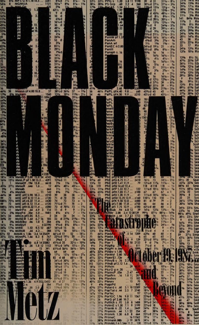 Black Monday: The Catastrophe of October 19, 1987 . . . And Beyond