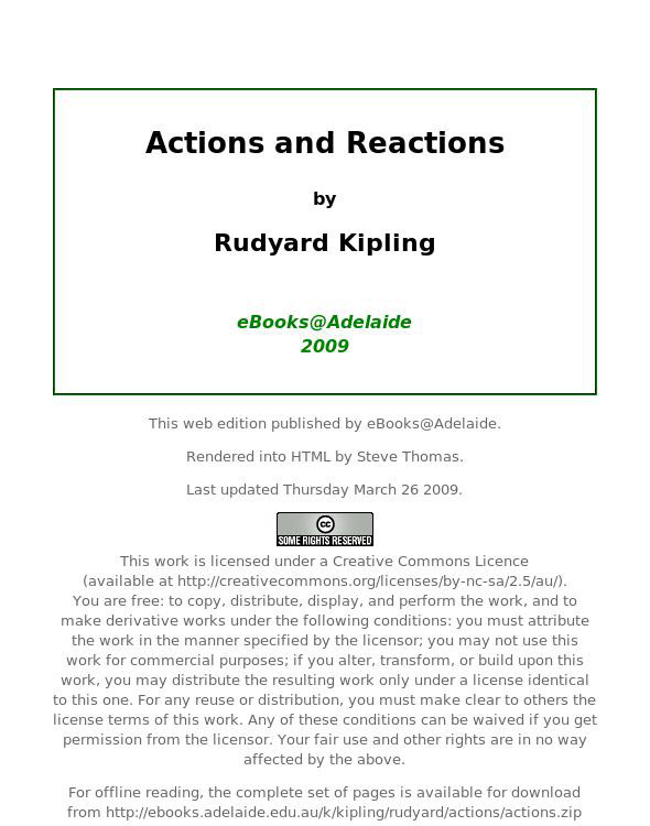 Actions and Reactions