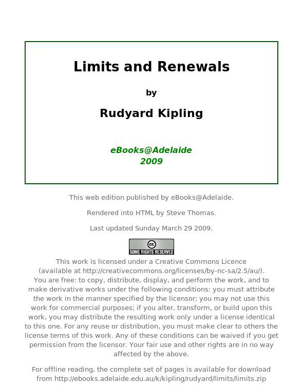 Limits and Renewals
