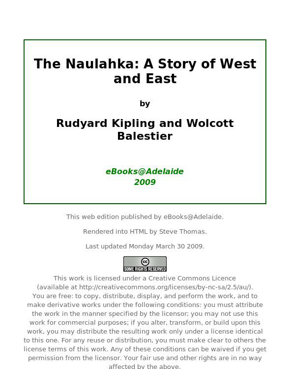 The Naulahka: A Story of West and East